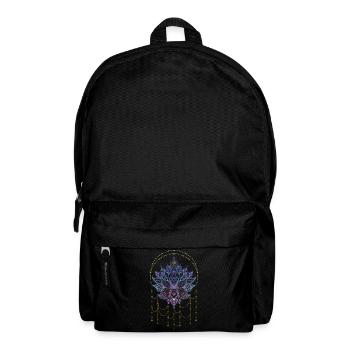 Spirituelle Lotusblume Namaste Yoga & Om - Rucksack - Schwarz - Vorne