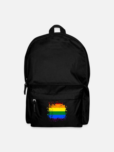 Regenbogen Musik LGBT Gay Pride - Rucksack - Schwarz