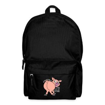 Lustiges und freches Schwein Pull Pork - Rucksack - Schwarz - Vorne