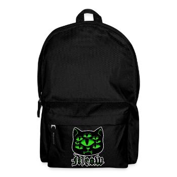 Cat Gothic Goth Halloween Spooky Meow Gift - Backpack - black - Front