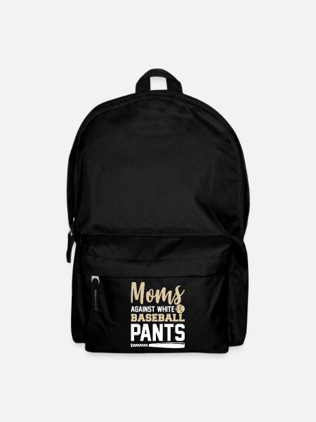 Moms Against White Baseball Pants - Rucksack - Schwarz
