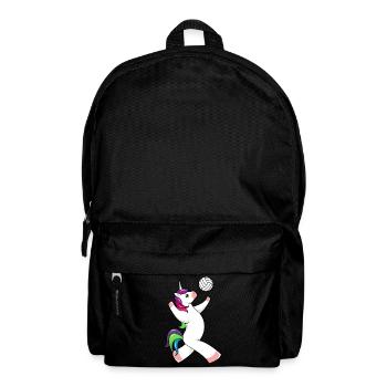 Volleyball unicorn Volleyball player Volleyballer - Backpack - black - Front