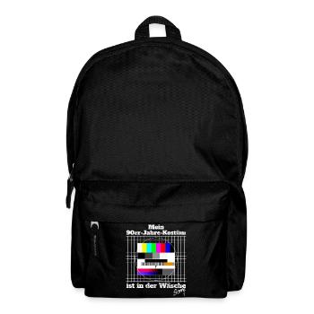 Image de test costume des années 90 dans la devise de la lessive - Sac à dos - noir - Devant