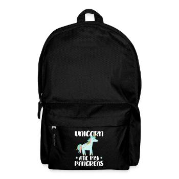 Unicorn Ate My Pancreas - Diabetes Awareness T1D - Backpack - black - Front