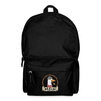 Moin Moin Möwe - Rucksack - Schwarz - Vorne