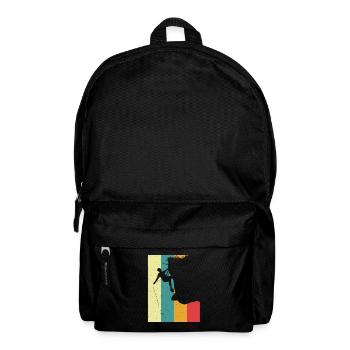 Vintage Klettern Kletterer Felsen Berge Geschenk - Rucksack - Schwarz - Vorne