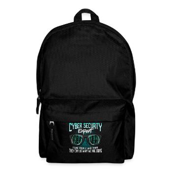 Cyber Security Hacker Hacken IT Sicherheit Lustig - Rucksack - Schwarz - Vorne