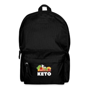 Keto Diät Lebensmittel - Rucksack - Schwarz - Vorne