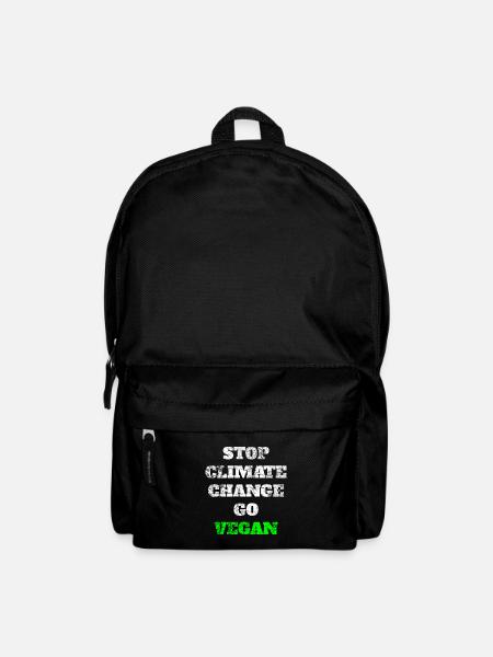 Veganer Klimawandel - Rucksack - Schwarz