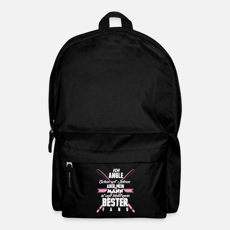 Angeln Frau - Rucksack - Schwarz