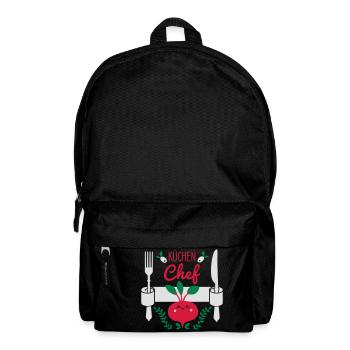 Küchenchef - Köchin - Koch - Barbecue - Grill - 3C - Rucksack - Schwarz - Vorne