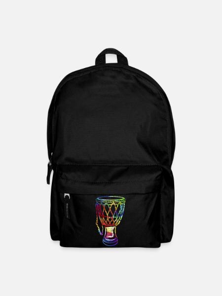Cadeau de tambour de coupe Djembe - Sac à dos - noir