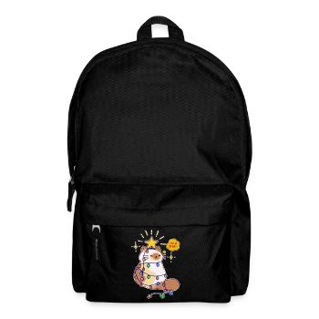Cat String Light Star Christmas Tree Gift - Backpack - black - Front