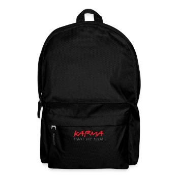 Karma Rache Buddhismus Bumerang Schicksal Geschenk - Rucksack - Schwarz - Vorne