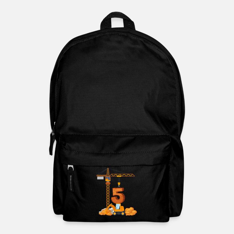 Bagger Geburtstagsgeschenk 5 Jahre Baustelle - Rucksack - Schwarz