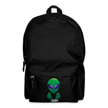 Alien Italy, funny Italy holiday shirt - Backpack - black - Front