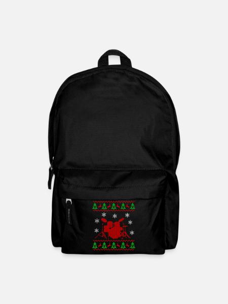Ugly Christmas Drums Drums Gift - Backpack - black