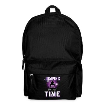Jumping Time Jumpen Trampolin Sport Geschenk - Rucksack - Schwarz - Vorne