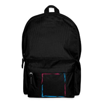 colorful frame square border square square pins - Backpack - black - Front