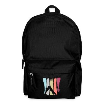 Yoga dog standing meditation symbol gift - Backpack - black - Front