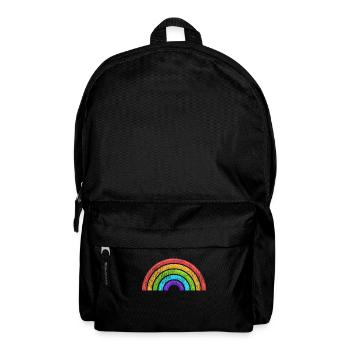 LGBT Regenbogen - Rucksack - Schwarz - Vorne