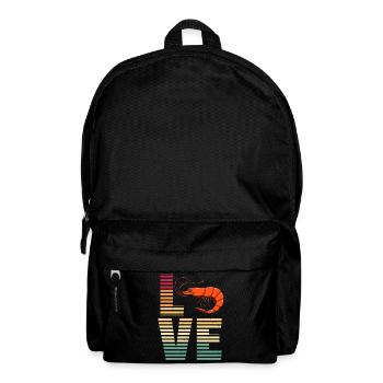 Crevette Crevette Crabe Poisson Vintage Rétro - Sac à dos - noir - Devant