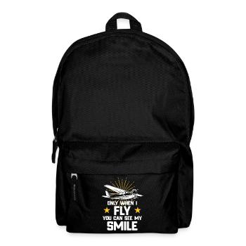 Fliegen - Nur wenn ich fliege Spruch - Rucksack - Schwarz - Vorne