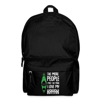 Mehr Kayak Liebe Als Worte - Rucksack - Schwarz - Vorne