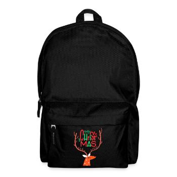 Merry Christmas Rentier Snow Weihnachten Geschenk - Rucksack - Schwarz - Vorne