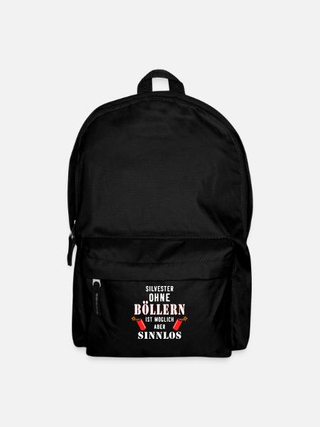 Böller Silvester Feuerwerk Pyromane Böllern - Rucksack - Schwarz