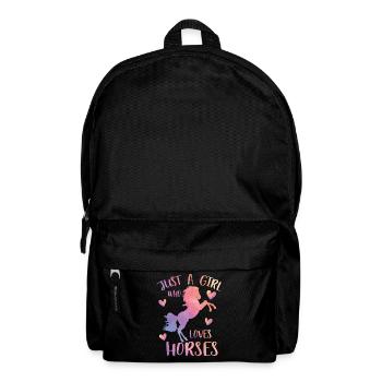 Juste une fille qui aime les chevaux - Sac à dos - noir - Devant