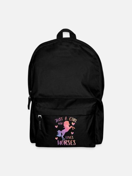 Juste une fille qui aime les chevaux - Sac à dos - noir