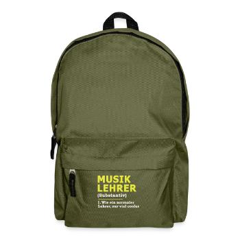 Musik Lehrer Musiklehrer Geschenk - Rucksack - Olivgrün - Vorne