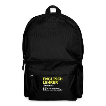 Englischlehrer Englisch Lehrer Spruch Geschenk - Rucksack - Schwarz - Vorne
