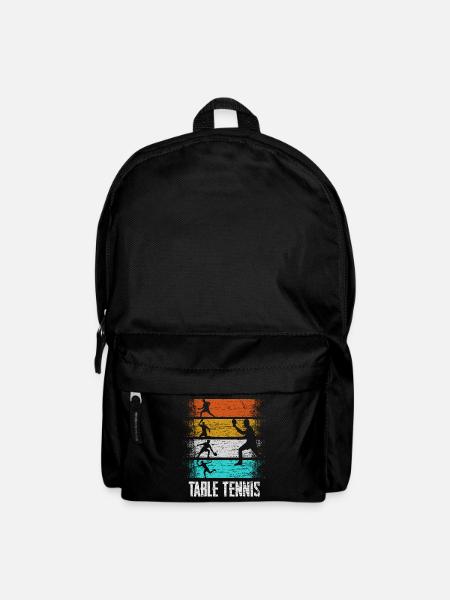 Tischtennis Pingpong Retro - Rucksack - Schwarz