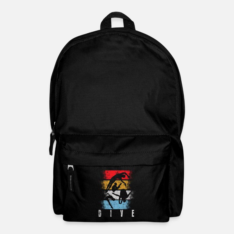 Turmspringen Wasserspringen Retro - Rucksack - Schwarz