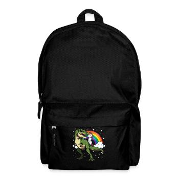 Dino licorne dans la magie arc-en-ciel - Sac à dos - noir - Devant