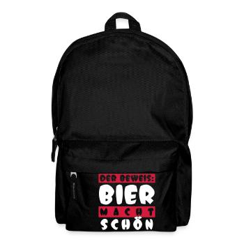 der Beweis: BIER MACHT SCHÖN - Rucksack - Schwarz - Vorne