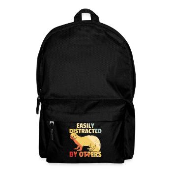 Otter Fischotter Süßer Vintage Retro - Rucksack - Schwarz - Vorne