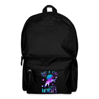 Just a girl who loves horses - Backpack - black - Front