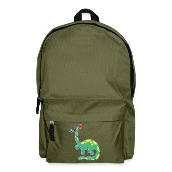 Dinosaure est de mauvaise humeur - Sac à dos - vert olive - Devant