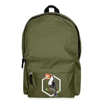 toucan - Backpack - olive green - Front