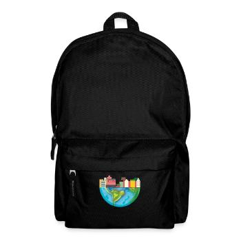 Earth globe city - Backpack - black - Front