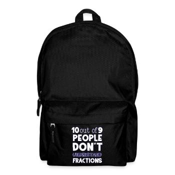 Mathe - Rucksack - Schwarz - Vorne