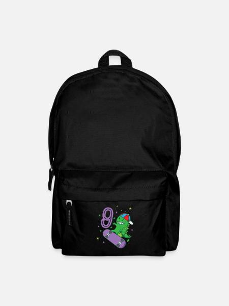 9. Geburtstag Dino Monster skaten Cappi - Rucksack - Schwarz