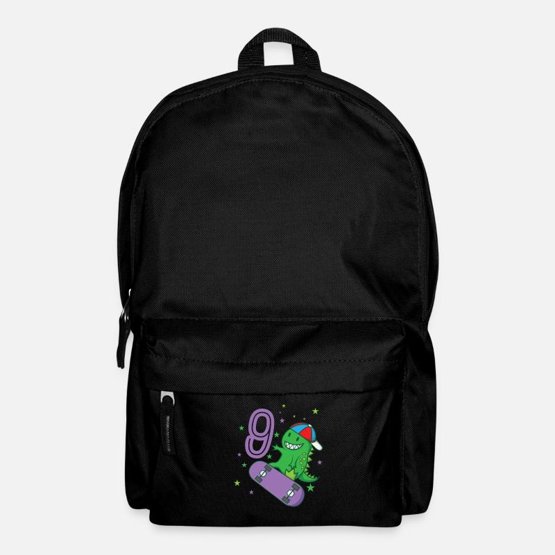 9. Geburtstag Dino Monster skaten Cappi - Rucksack - Schwarz