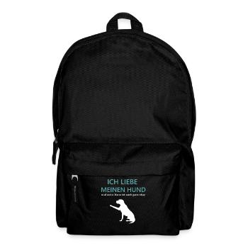 Ich liebe meinen Hund Geschenk Hundeliebhaber - Rucksack - Schwarz - Vorne