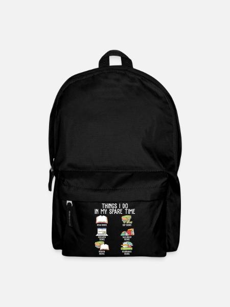 Things I Do In My Spare Time Read Books Buy Books - Rucksack - Schwarz