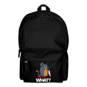 Grimmiges Hunde Haustier mit Messer - Rucksack - Schwarz - Vorne