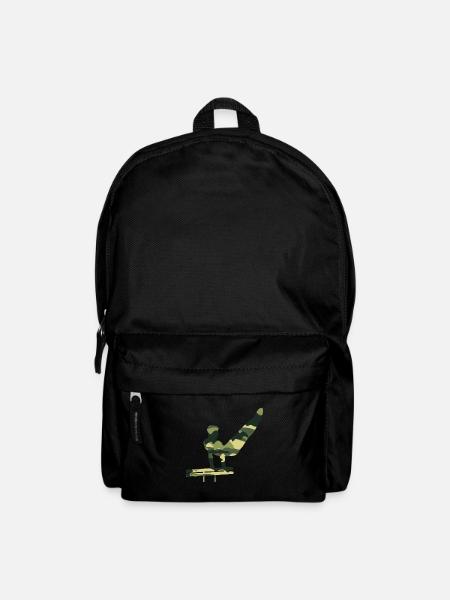 Turnen Mann Tarnung Sportler Sport Gymnastik - Rucksack - Schwarz